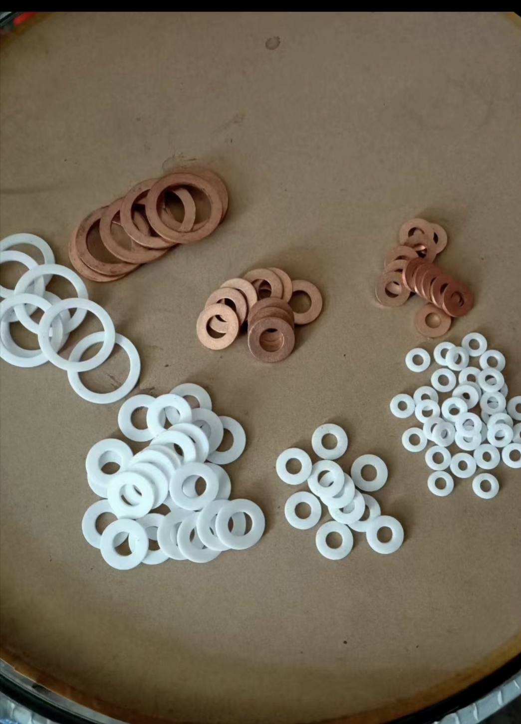 儀表墊片，壓力表/溫度計，聚四氟乙烯墊片，紫銅墊片，鋁墊片